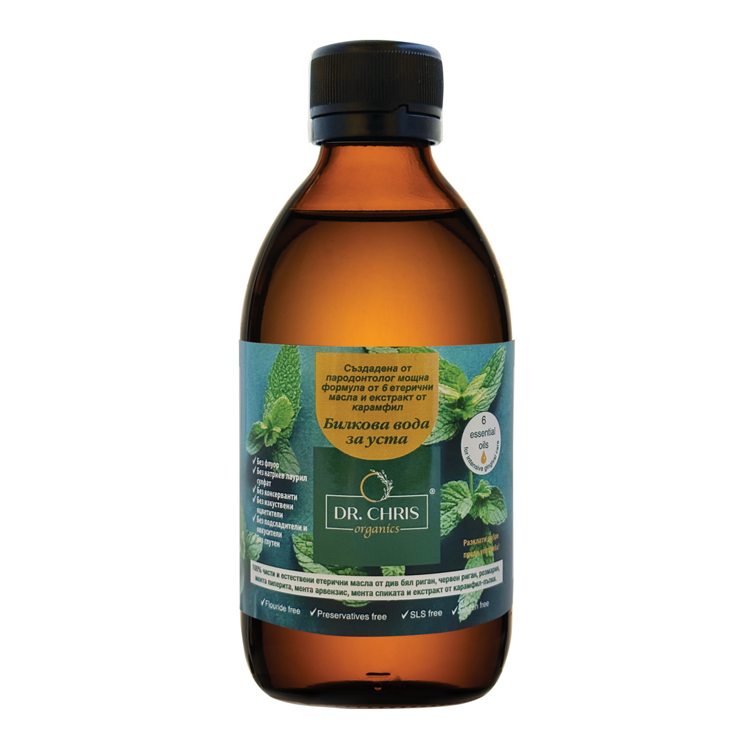 Билкова вода за уста Dr. Chris Organics® 100% Натурална 