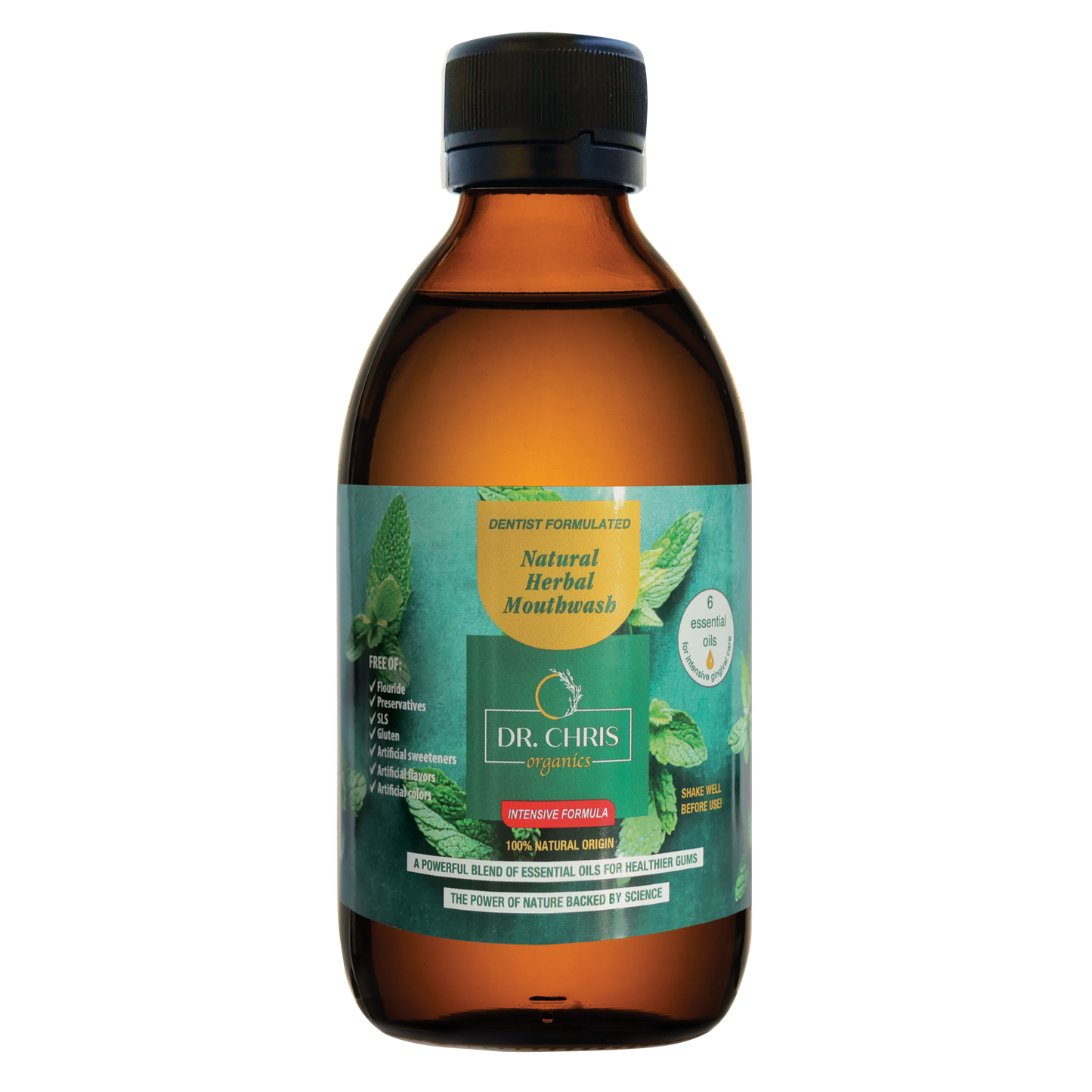 Интензивна Билкова вода за уста Dr. Chris Organics®  100% Натурална